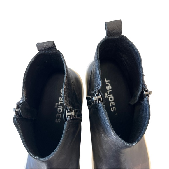 J. Slides Hisle Leather Platform Sneaker - Picture 8 of 11